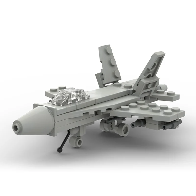 Micro F/A 18 Hornet Modern Military Fighter Jets Model MOC Building Bricks War Equipment Modular Technology Gifts Children Toys