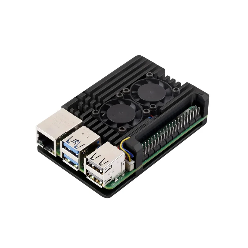 Boîtier en alliage Waveshare pour Raspberry Pi 5, Refroidissement Touriste, Meilleure Dissipation Thermique