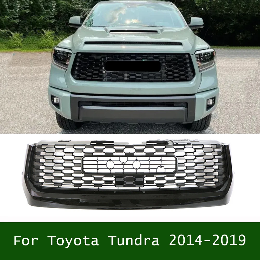 

Offroad Upgrade Auto Parts Car ABS High Quality Front Grille Led Racing Grills Bumper Mesh For Toyota Tundra 2014-2019