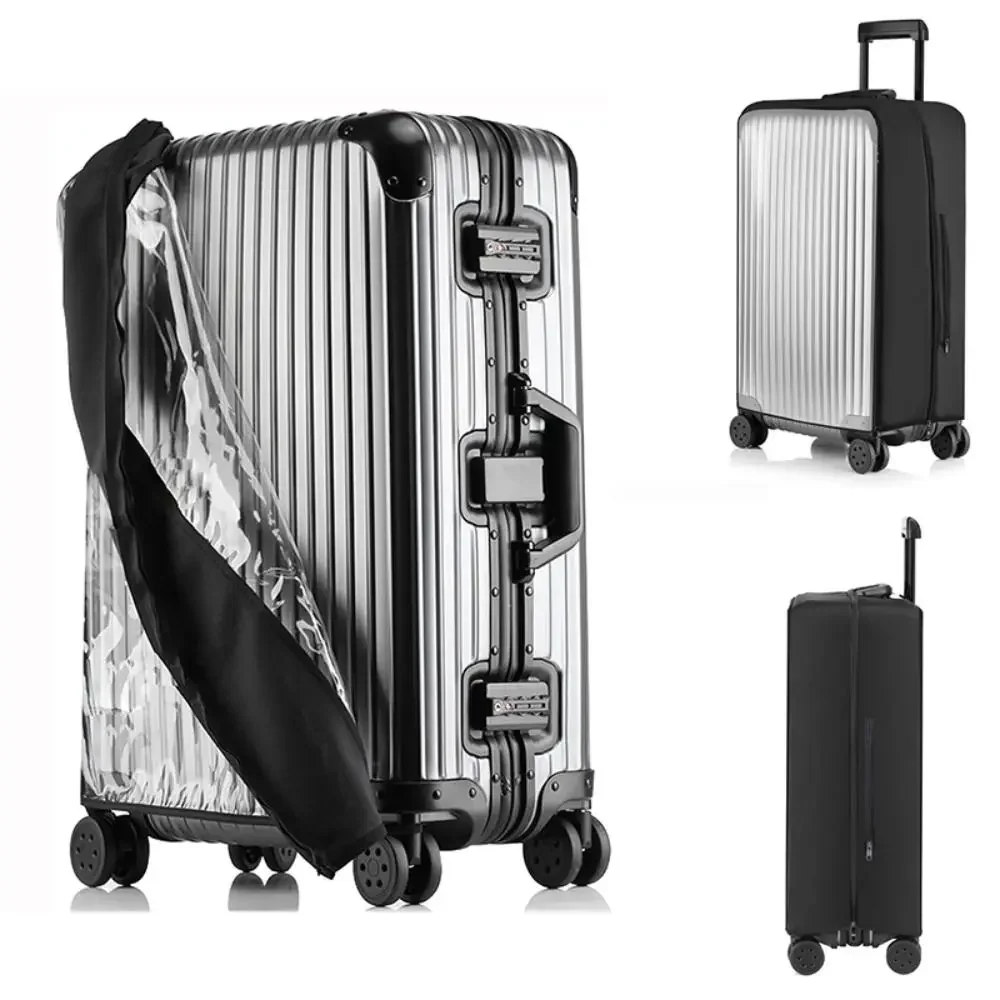 PVC Suitcase Cover Clear Luggage Protector Travel Wrap Luggage Dust Cover No Disassembly Required Waterproof Suitcase Cover