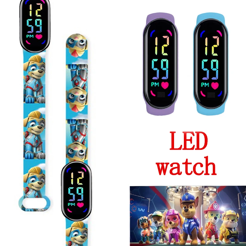 PAW Patrol Children LED Watch Casual Fashion Sport Bracelet Girls Boys Watches Silicone Smart Touch Screen Kids Electronic Watch