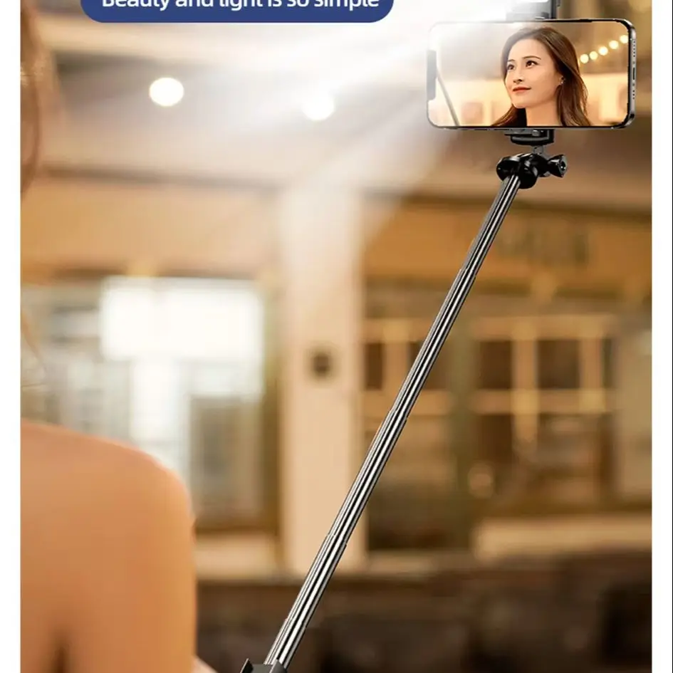 Portable Selfie Stick Tripod for Cell Phone Mobile Stand Monopod with Wireless Remote for iPhone Samsung Huawei Xiaomi Holder