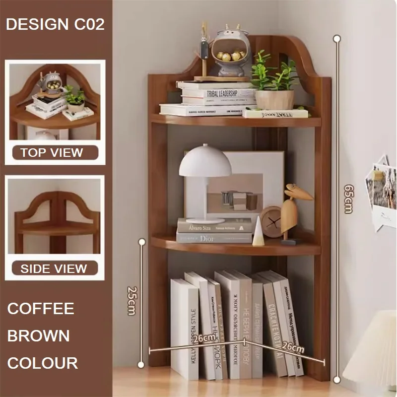 Childrens bookshelf corner storage book racks for office home wall corner bookcase ECO-friendly bamboo wood furniture