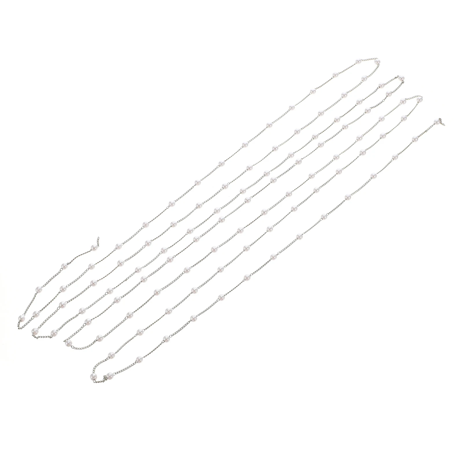 

Pearl Chain Necklace Decorative Artificial Bead Chains DIY Accessories Jewelry Alloy 5m Roll Long Life For DIY Necklaces