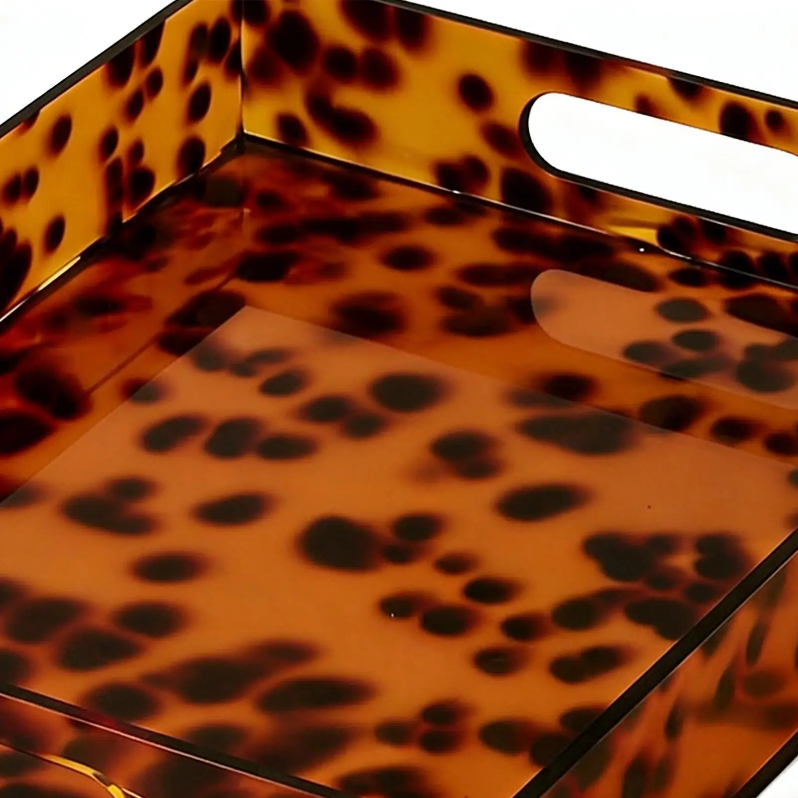 

Большой акриловый поднос для ванной комнаты, современный эстетичный органайзер, подставка для парфюмерии, держатель для косметики, свечей и парфюма.