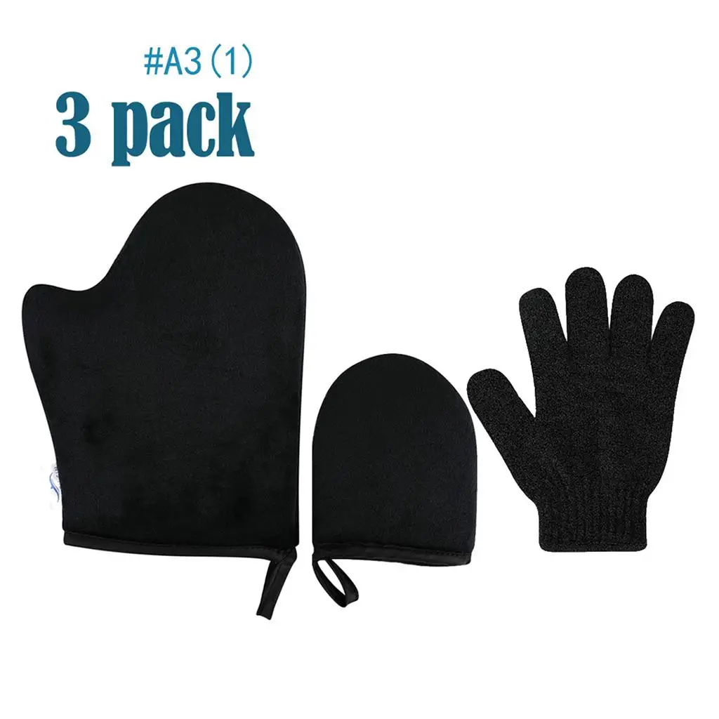 مجموعة قفازات دباغة ذاتية قابلة لإعادة الاستخدام مكونة من 3 قطع