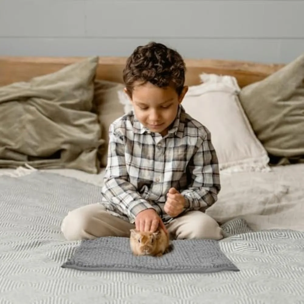Durable Chenille Fleece Guinea Pig Cage Liner Non Slip Washable Washable Pet Pad Reusable Fleece Bedding Mat Guinea Pig