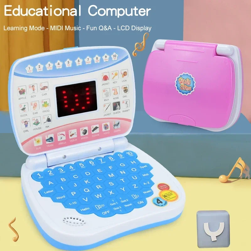 Educatieve laptop voor kinderen Tweetalige leercomputer Elektronisch speelgoed voor peuters STEM Preschool Cognitieve ontwikkeling Kindercadeaus