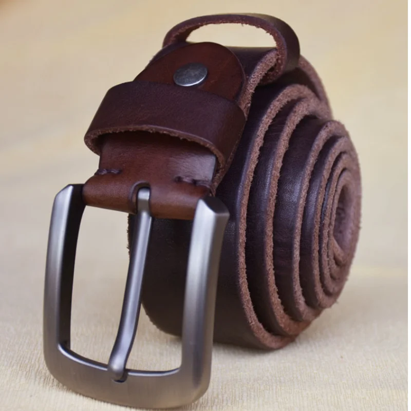 

Мужской ремень из натуральной кожи с прочной металлической пряжкой, мягкий, из натуральной кожи, с уникальной текстурой, кожаный ремень для джинсов.