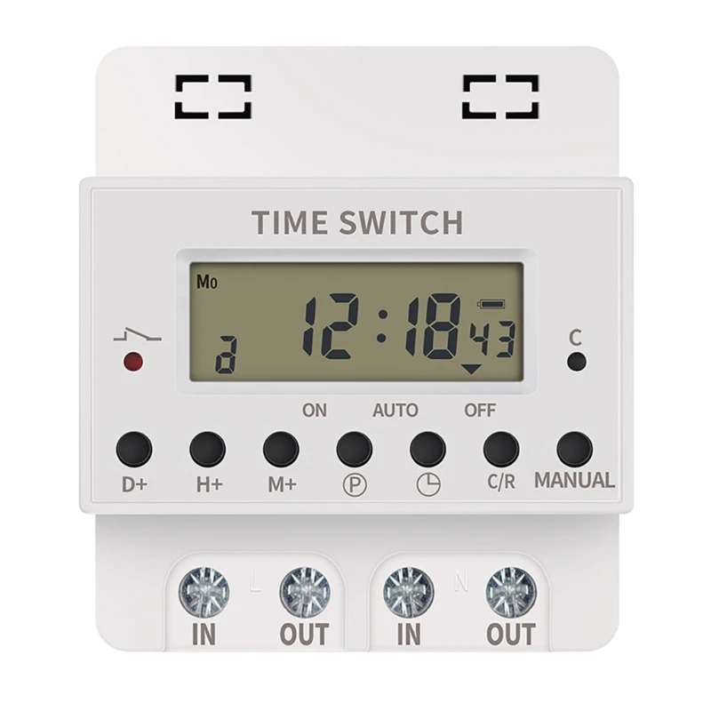 User Friendly Timing Switches with 28 Programmable Setting Versatile ABS Material Timing Switches for Schools & Farm