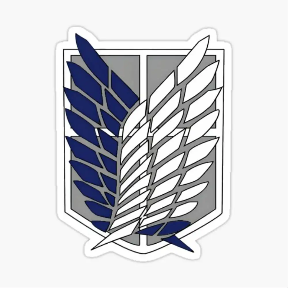 Attack On Titan Wings Of Freedom Sticker Helmet Flask Cup Laptop Car Vehicle Window Bumper Decal