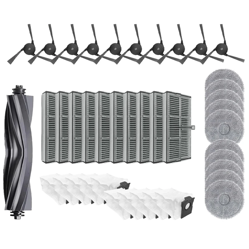 

ABUD-For Dreame X40 Ultra / X40 Ultra Complete / X40 Pro / S30 Pro Ultra Vacuum Parts Main Roller Side Brush Filter Dust Bag