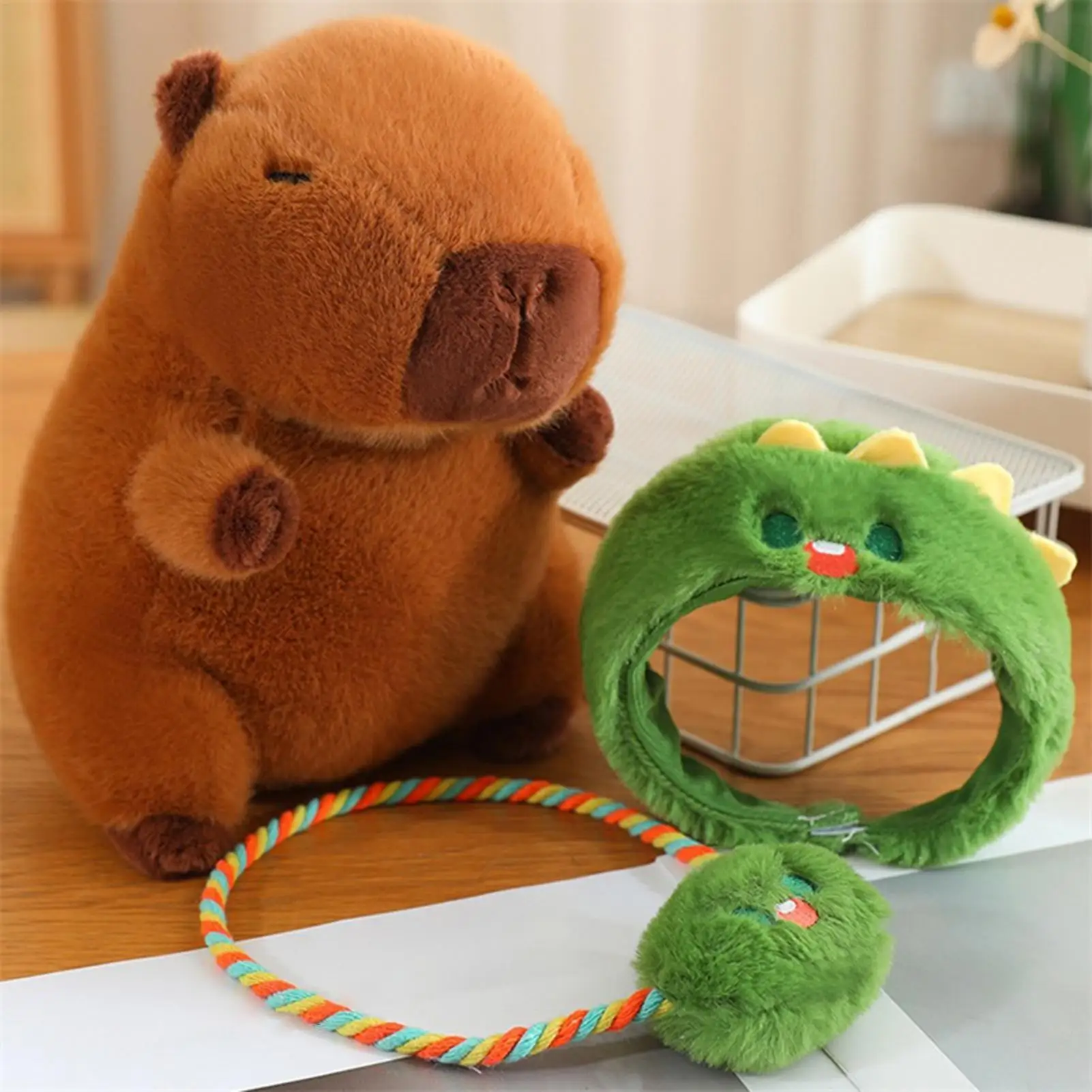 

Plush Animal Bedtime Companion Decorative Stuffed Animal Capybara Figure For Boys Girls Sisters Classmates Teens Sofa Bed Couch
