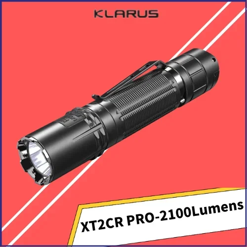 Klarus XT2CR PRO Tactical Flashlight 2100Lumens USB Rechageable Daily-usable strong light 6 Lighting Modes With 18650 Battery