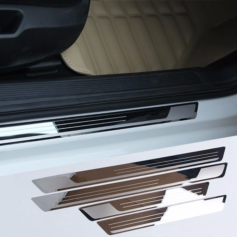 

For Skoda Octavia A5 A7 A9 2007-2021 2022 Door Sill Scuff Plate Guards Stainless Kick Pedal Bar Stickers Styling Car Accessories