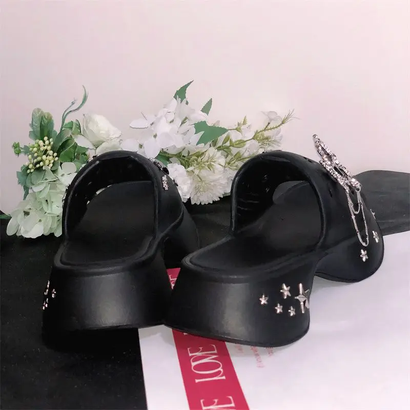 Women Summer Slippers EVA Clogs Sandals Four Pointed Star Decoration Garden Shoes Non-Slip Slides Thick Bottom Casual Shoe 35-40