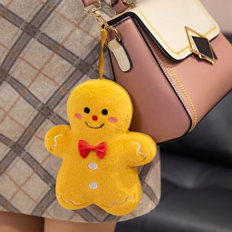 New Christmas Gift Plush Toy Kawaii Ginger Man Christmas Tree Stuffed Doll Cartoon Christmas Cookie Gift Set Cute Holiday Decor