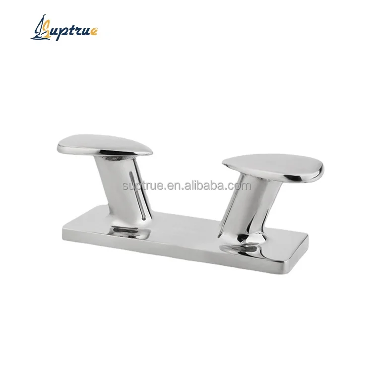 Suptrue espejo pulido barco marino barco yate acero inoxidable 316 muelle cuerno cabeza bolardo tacos de amarre