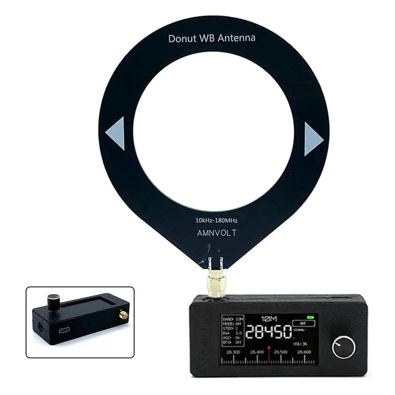 SI4732 Мини-радиоприемник 9,9 кГц-181 МГц + 2 антенны Портативный коротковолновый радиоприемник SW LW AM FM SSB Мини SI4732 Радио