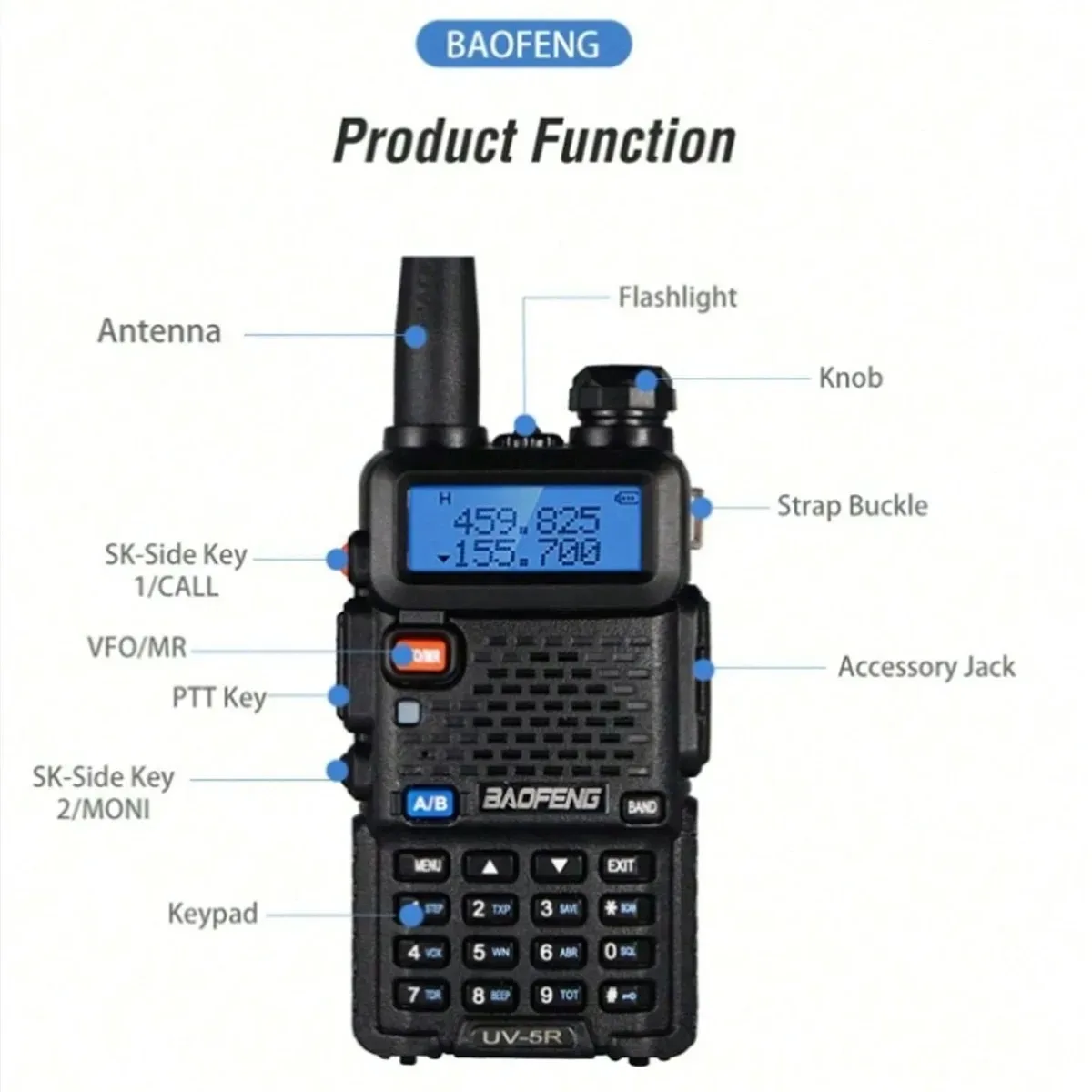 1 قطعة/2 قطعة Baofeng UV-5R USB طويلة المدى هام الهواة مع راديو FM طويلة المدى المحمولة اتجاهين راديو Baofeng CB راديو لاسلكي Tal