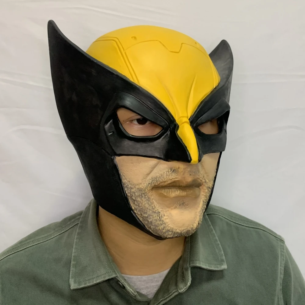 Wolverine Mask Cosplay Superhero Full Face Mask Halloween Party Costume Movie Props maschera mezza faccia in lattice di alta qualità per adulti