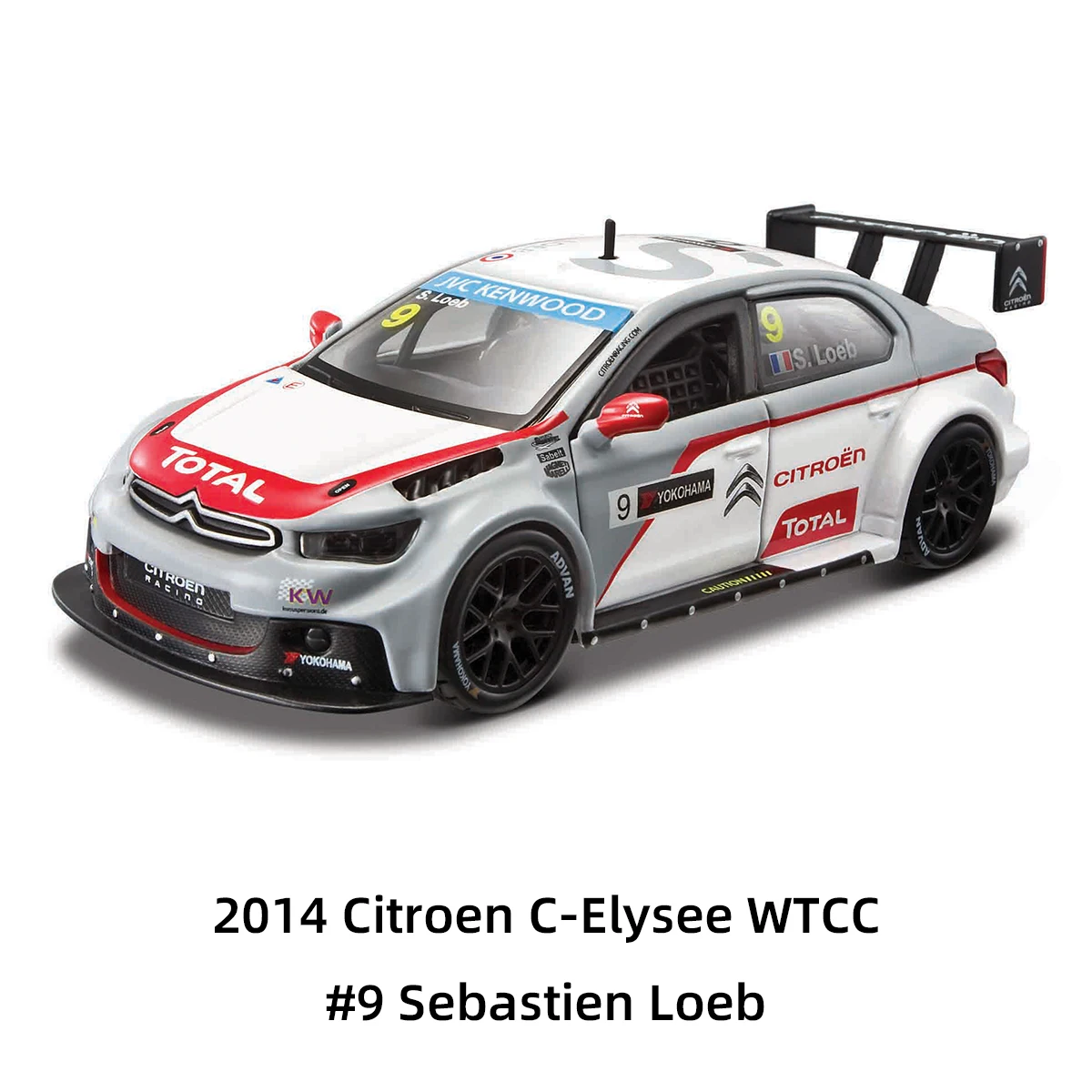 Bburago 1:32 Citroen c-elysee WTCC 2014 statyczny odlew pojazdów Model kolekcjonerski samochody zabawkowe