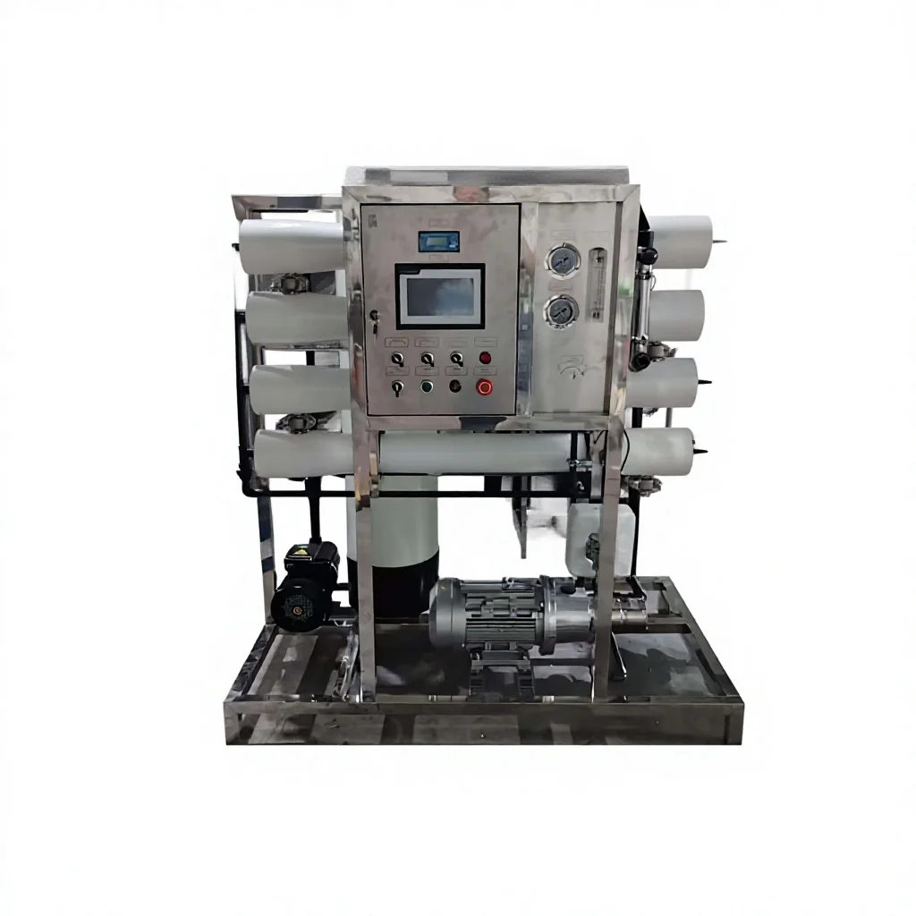 For 15T/D Capacity Marine Seawater RO Desalination System with Gear 220V Pump Motor PLC 1-Year Warranty Drink Water customize