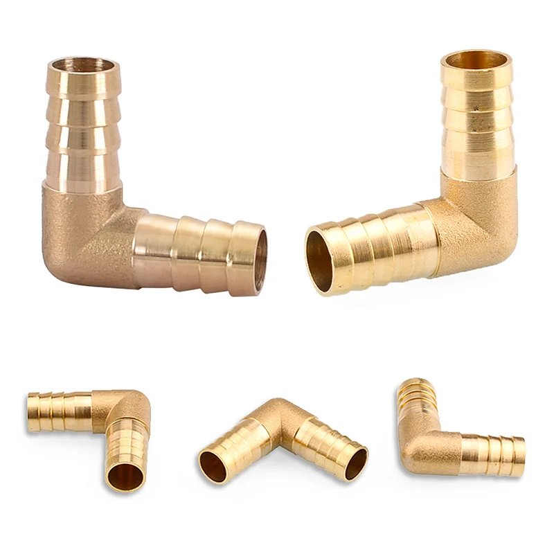 Brass Elbow Equal Barb Hose Pipe Joint 6mm-25mm ID Tube Copper Pagoda Fitting Garden Automatic Watering Barbed Coupler Connector