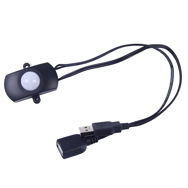 5-個検出器自動スイッチ-dc-5v-12v-24v-usb-pir-led-ライトストリップ用インテリジェントボディモーションセンサー黒-新しい