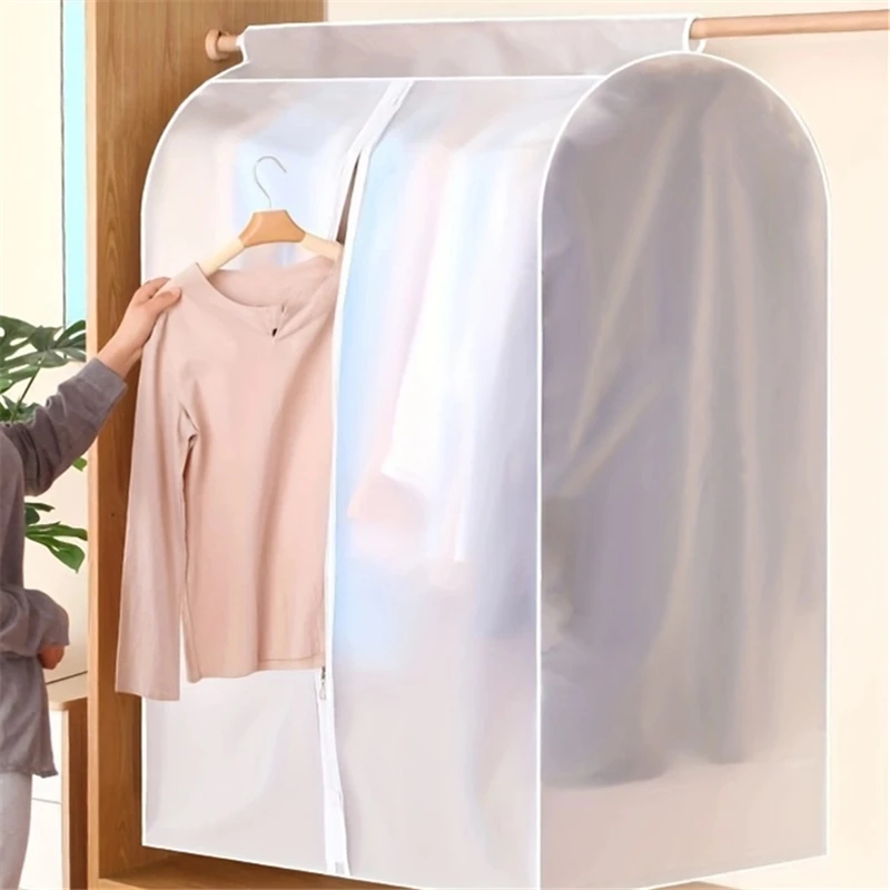 

Чехол для одежды от пыли, полностью закрытый, прозрачный, из ПЭВА, для подвешивания, для костюмов, пуховиков и пальто