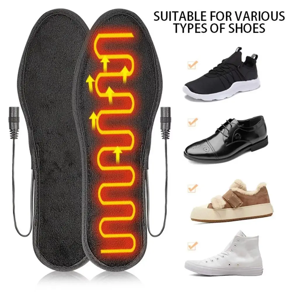 

New Short Velvet USB Heating Insoles Soft Keep Warm Foot Warmer Universal Warm Sock Pad Men Women