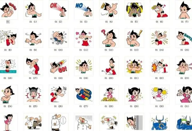 40pcs  boy 2-3cm diy cute STICKER Z 229