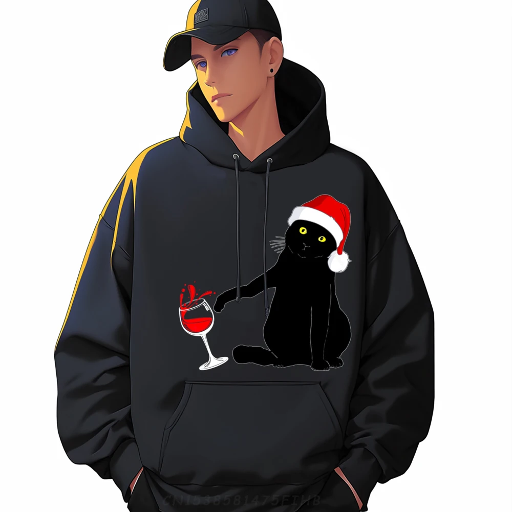 

Cat Themed Christmas Sweater For Wine Lovers Funny Shirts Oversize Long Sleeve Funny