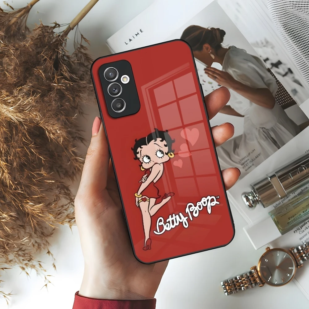 B-Betty-Cute-Boop Phone Case For Samsung Galaxy S25 S24 S23 S22 S20 S21 Note 20 Ultra Edge Plus Fe Colored Silver Cover view 5