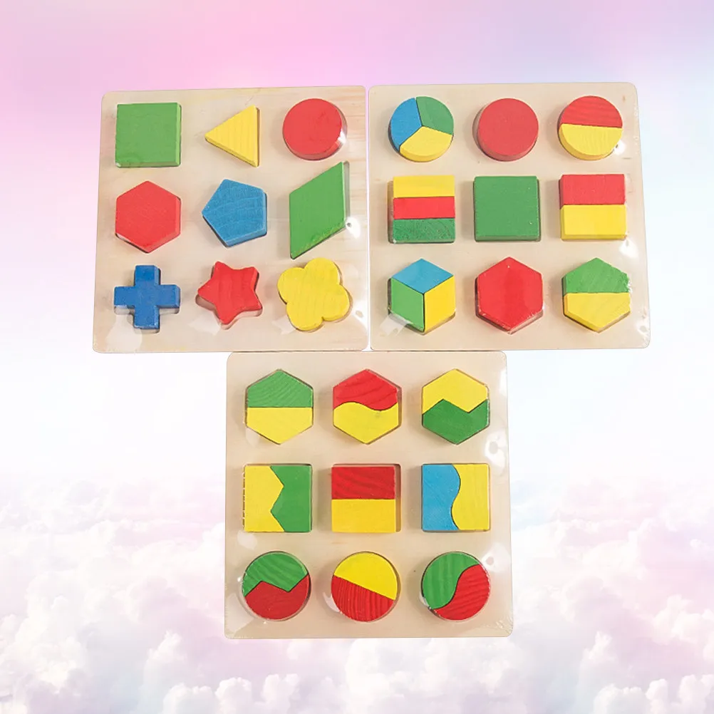 

1Set Geometric Matching Wooden Educational Plaything for Kids Shape Recognition Creativity Imagination Development