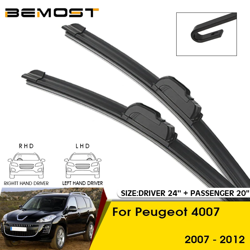 

Car Wiper Blades For Peugeot 4007 2007-2012 Windshield Windscreen Front Window Blades 24"+20" Car Accessories