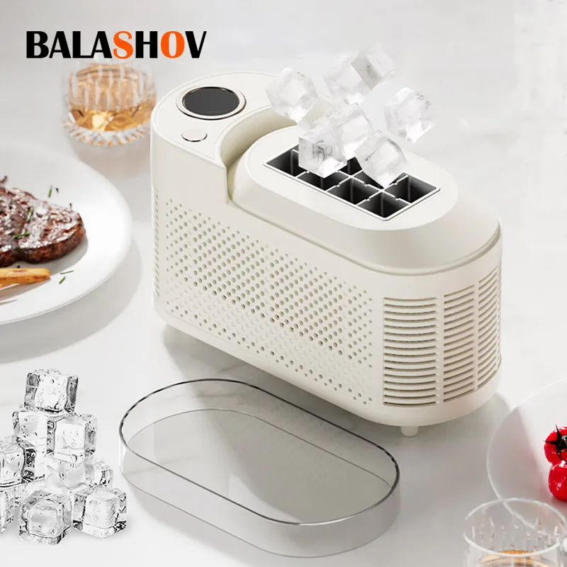 Electric Small Ice Maker Home Dormitory Office Camping Ice Automatic Ice Making Box Ice Machine Home Car Dual Use 12/110/220V