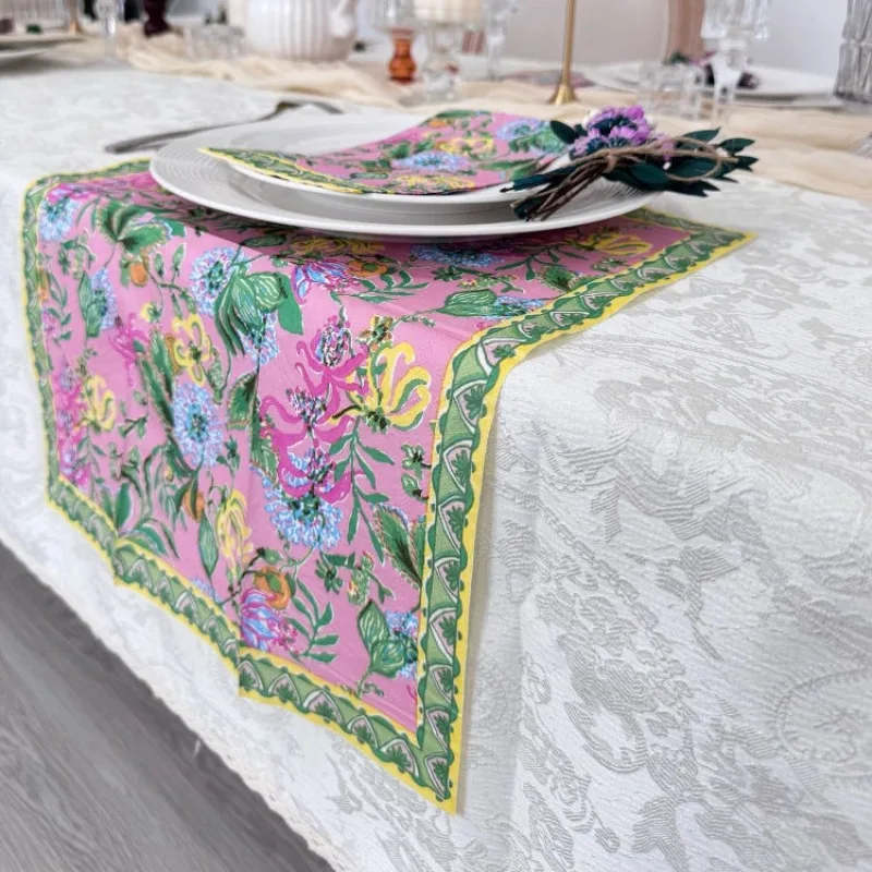 20pcs 33*40cm 2Layer Watercolor Flower Printed Napkins Party Decoration Disposable Table Mat DIY Decoupage Paper