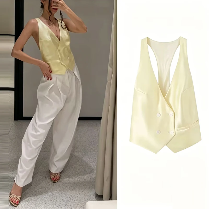 Women's 2026 New Summer Tank Tops Chic Slim V-neck Women's Holiday Top Fashion Street Youth Unique Travel Comfort Vest Blouse
