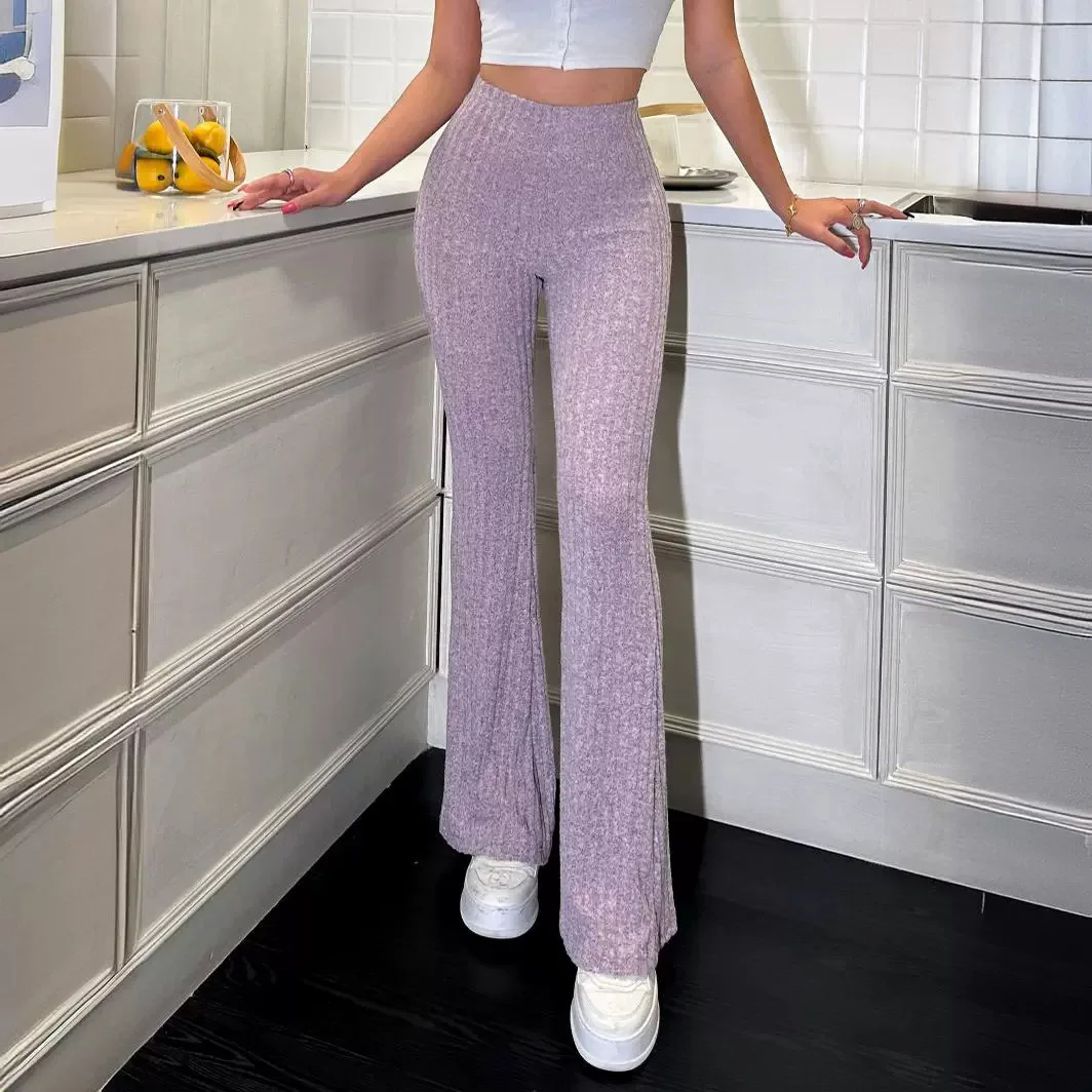 

Slight Flared Pants 2024 New Fashion All-match High-waisted Slim Slim Casual Pants Women