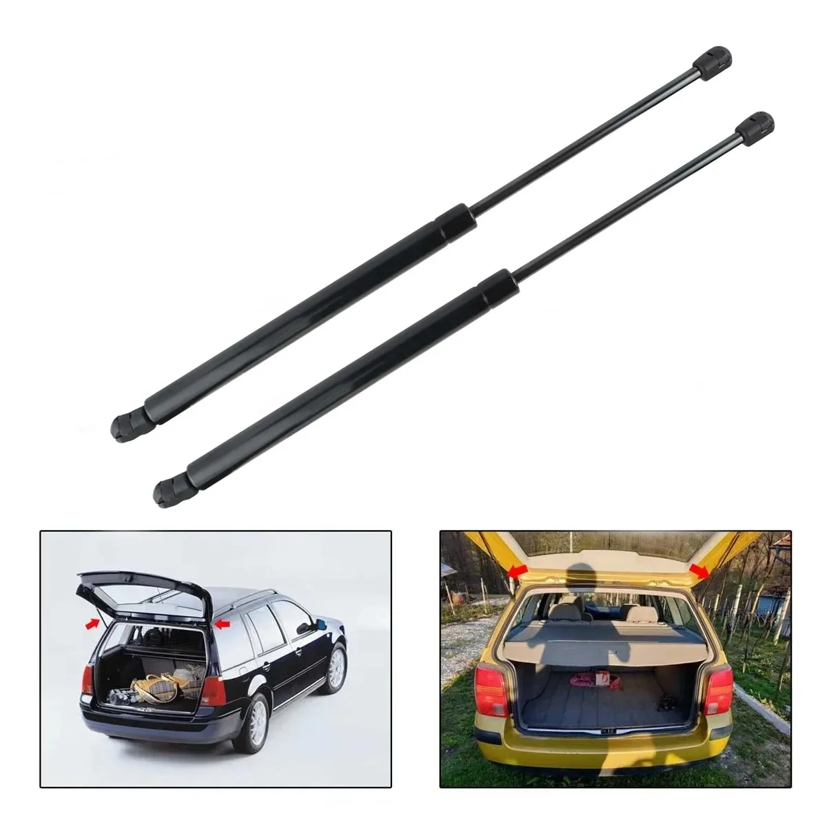 For Renault Laguna III 07-15 Rear Trunk Gas Spring Shock Lift Strut Pair Struts Support Bar Pressure Rod 844300001R
