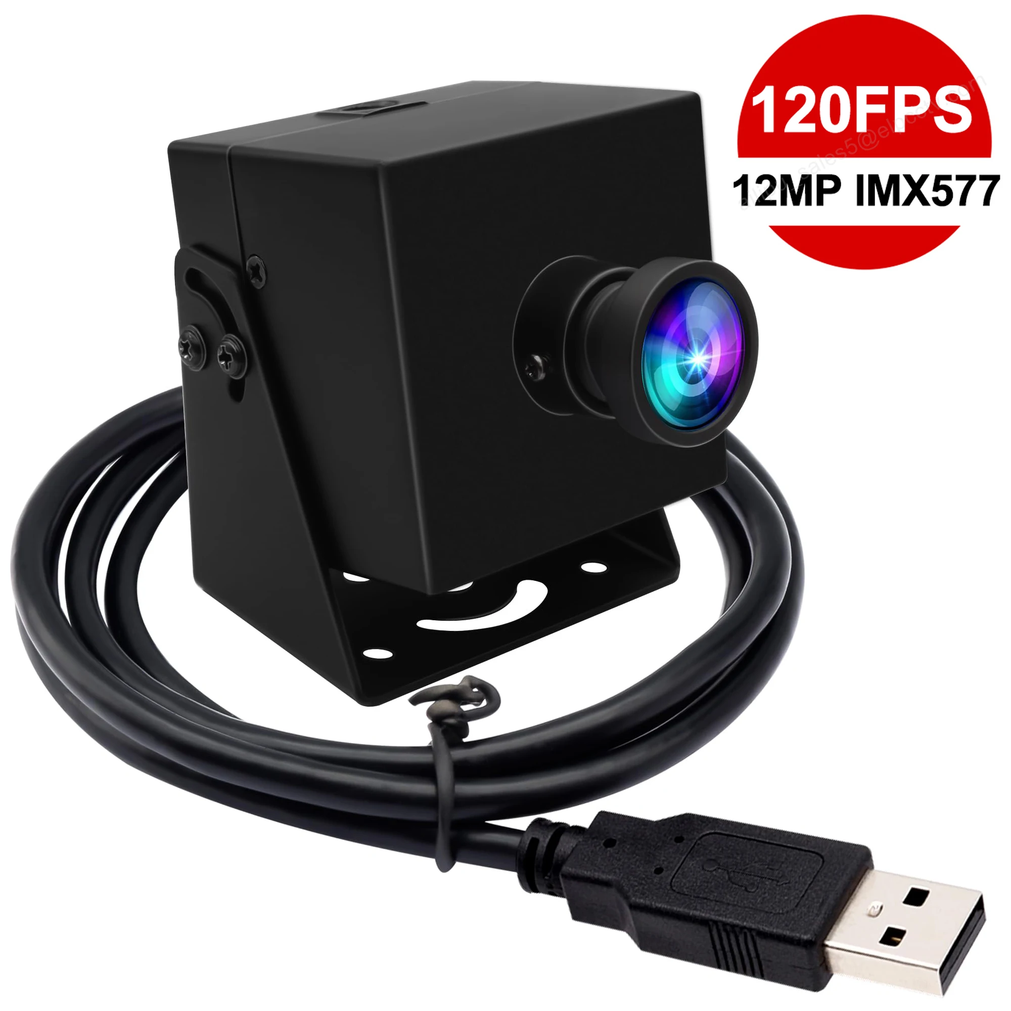 ELP 1080P 120FPS Camera High Speed 12MP USB Webcam UVC IMX577 4K 30FPS Mini USB Industrial Video Camera for PC Computer Laptop