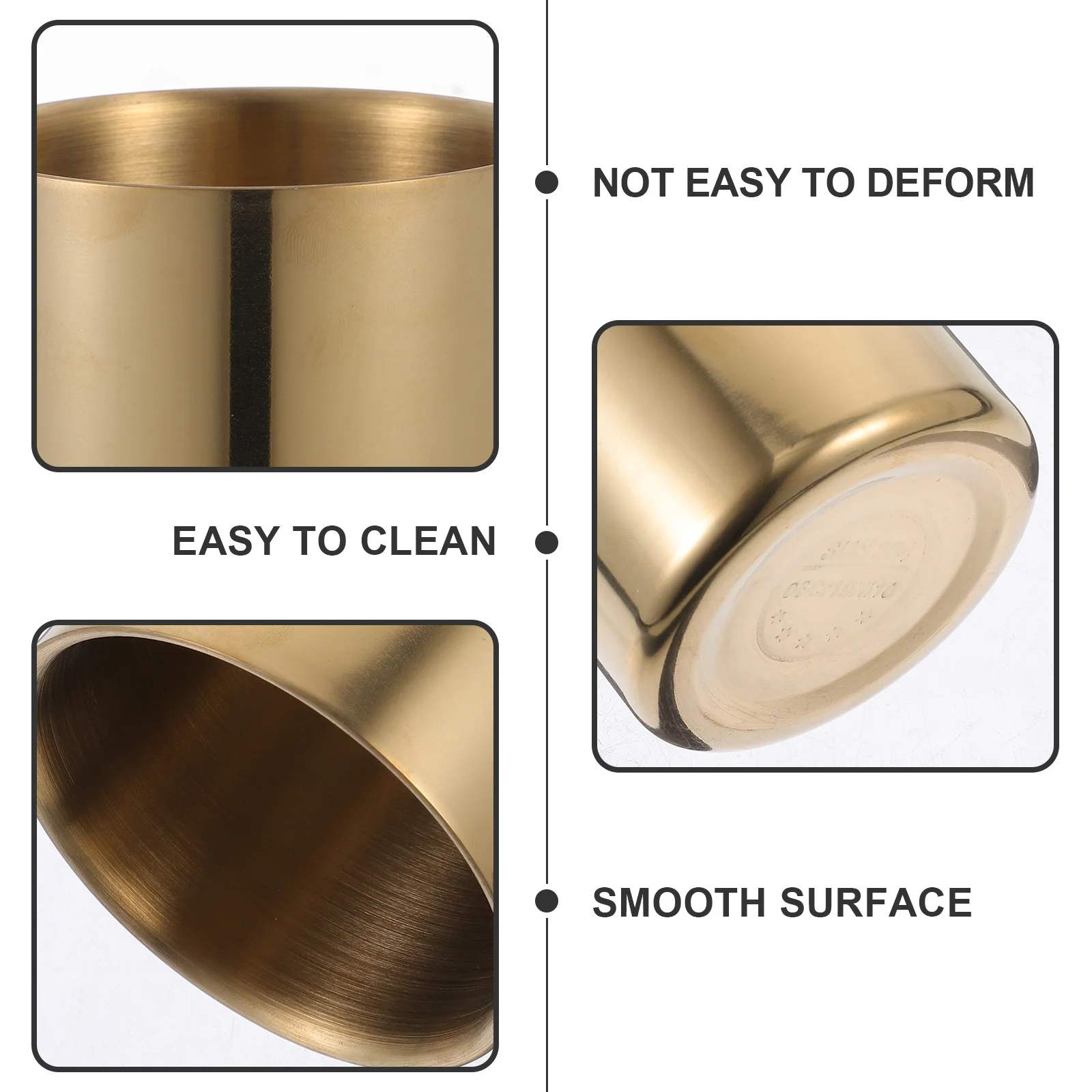 

Stainless Steel Pen Holder Smooth Surface Desk Pen Organizer Multipurpose Pencil Cup Makeup Brush Container