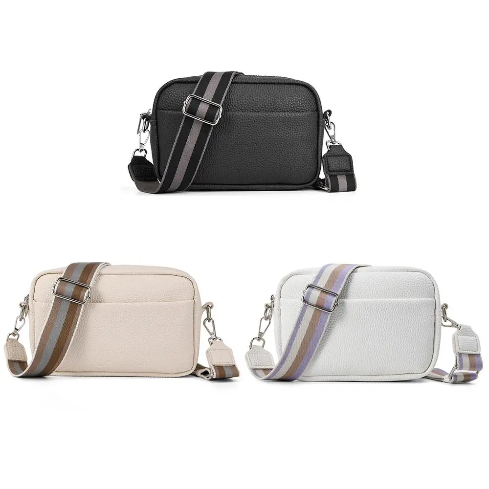 

1PC Crossbody Bag for Women Classic Wide Strap Shoulder Bag Camera Bag Crossbody Purse with Zipper