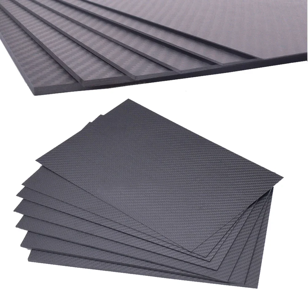 3K Carbon Fiber Panel: 200mm x 400mm, Thickness 0.5-5mm (0.5,1,1.5,2,2.5,3,4,5mm) – High Hardness Composite Material