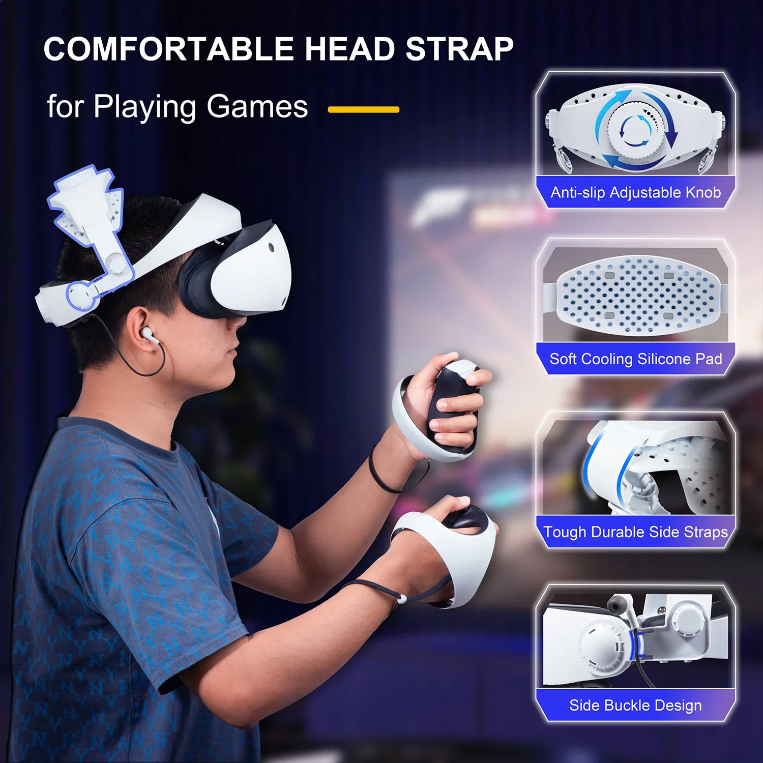 Adjustable Head Strap For PSVR2 VR Headset Decompression Bracket Enhanced Support Balance Comfort Headband PS VR2 Accessories