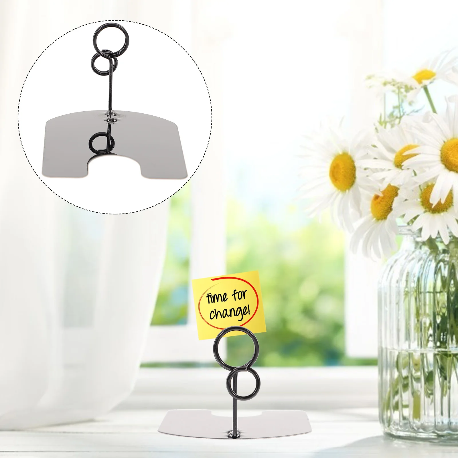 

5 Pcs Price Tag Clip Display Shelves Signage Holder Place Card Holders for Table Metal