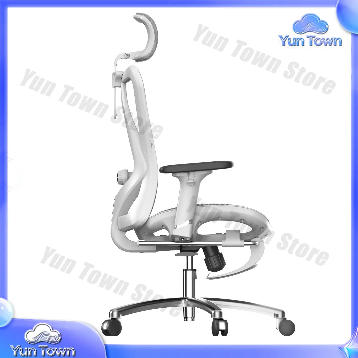 Ergonomic Chair Swivel Office Chair 3D Function Armrest Mesh Chair With Footrest