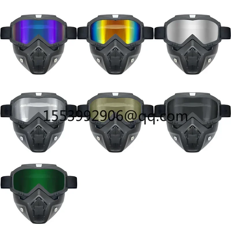 One-piece face mask goggles retro Harley riding motorcycle glasses off-road locomotive goggles windproof goggles