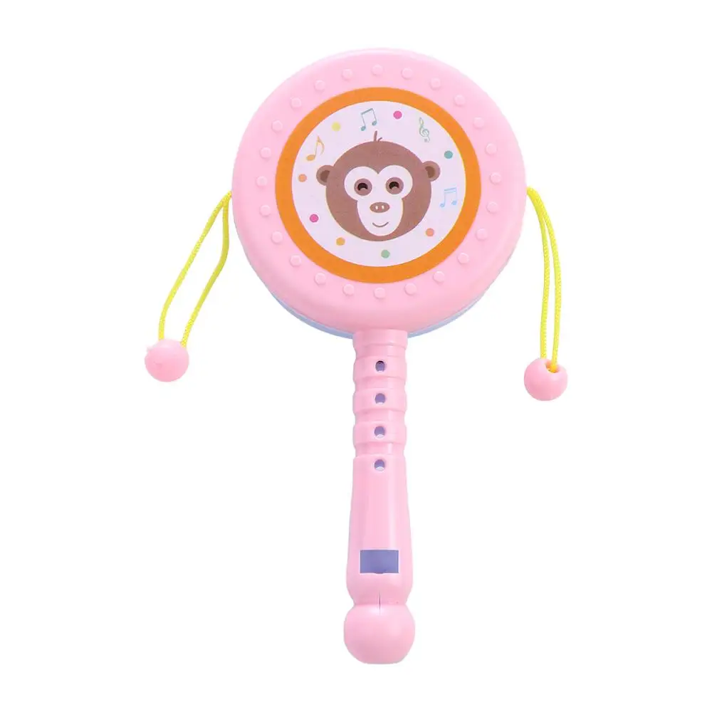 TingPerSCH-Hochet musical pour enfants, tambour musical, jouets musicaux, dessin animé, instruments de musique, cadeau de jour